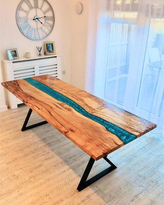 Azure Flow Spalted Maple Table