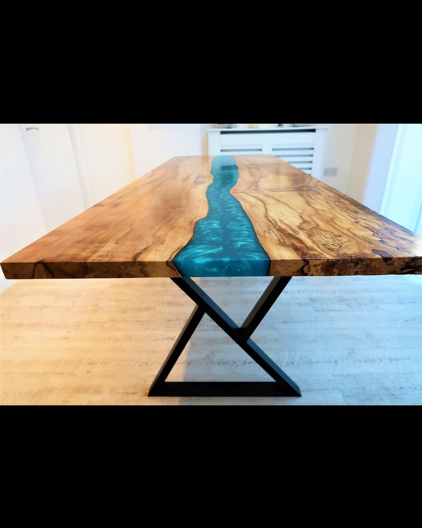 Azure Flow Spalted Maple Table